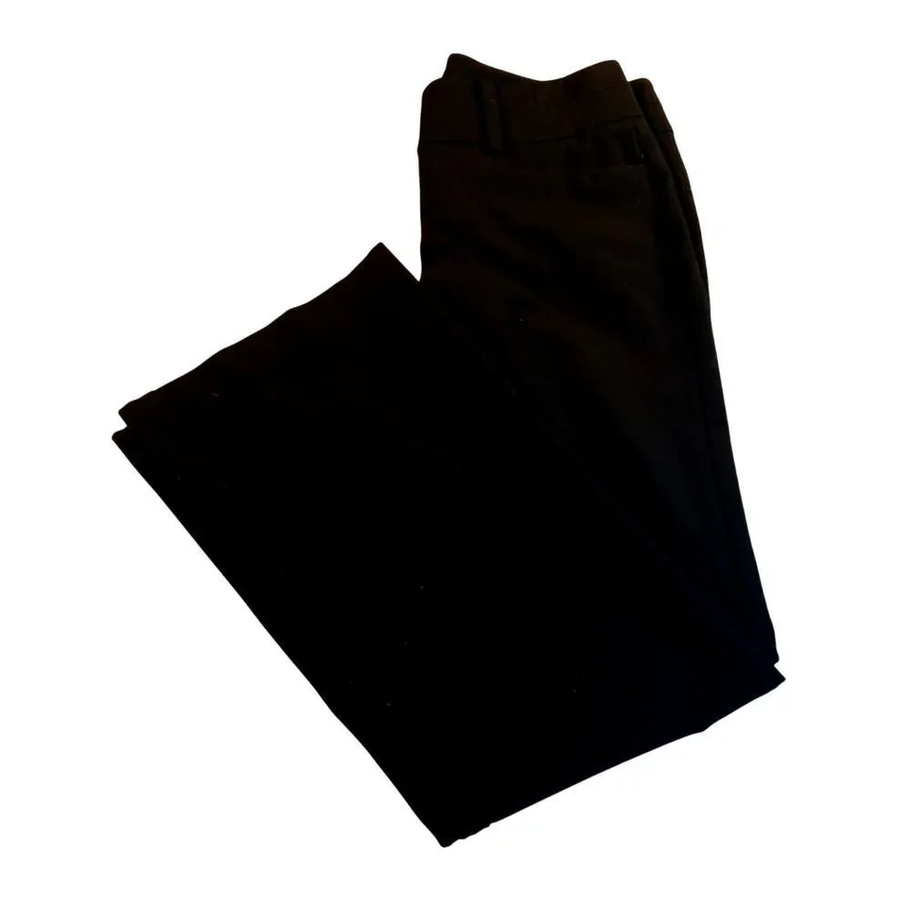 NEW YORK & COMPANY Womens Black Stretchy Boot Cut Dress Pants - Size: 6 Tall